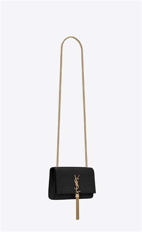 ysl kate small tassel brown pintrest|KATE SMALL TASSEL IN CROCODILE.